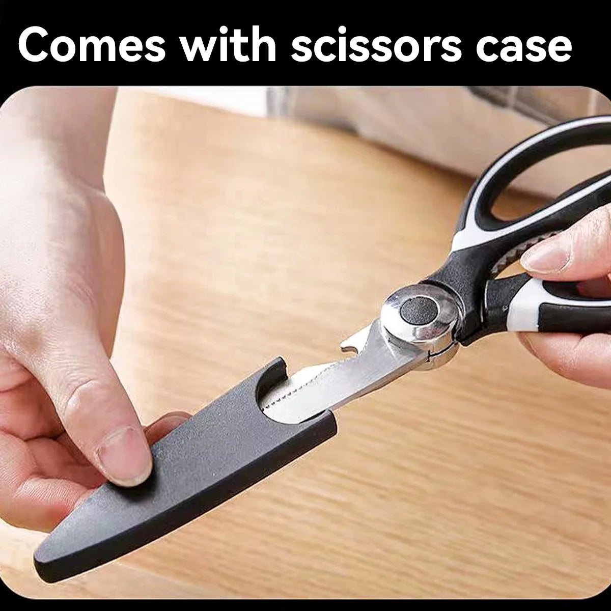 Multifunctional Kitchen Scissors with Plastic Handle