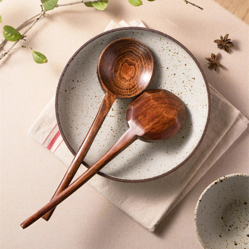 Long Handle Ramen Wooden Spoon - Japanese