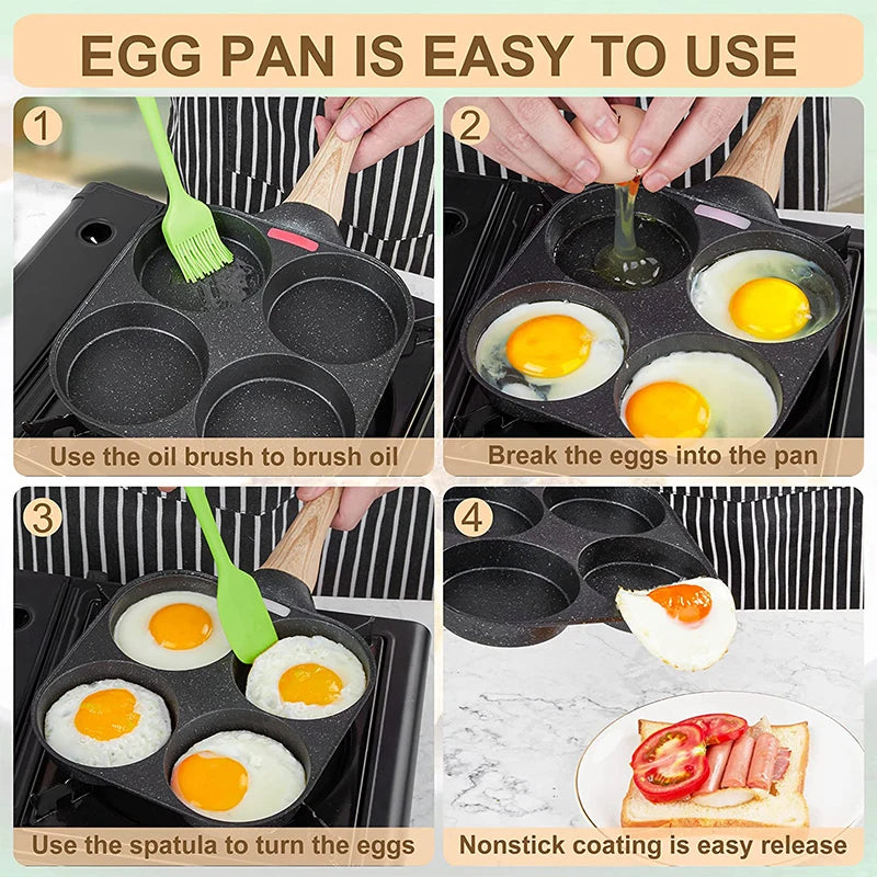 4-Cup Egg Pan Nonstick (Granite)